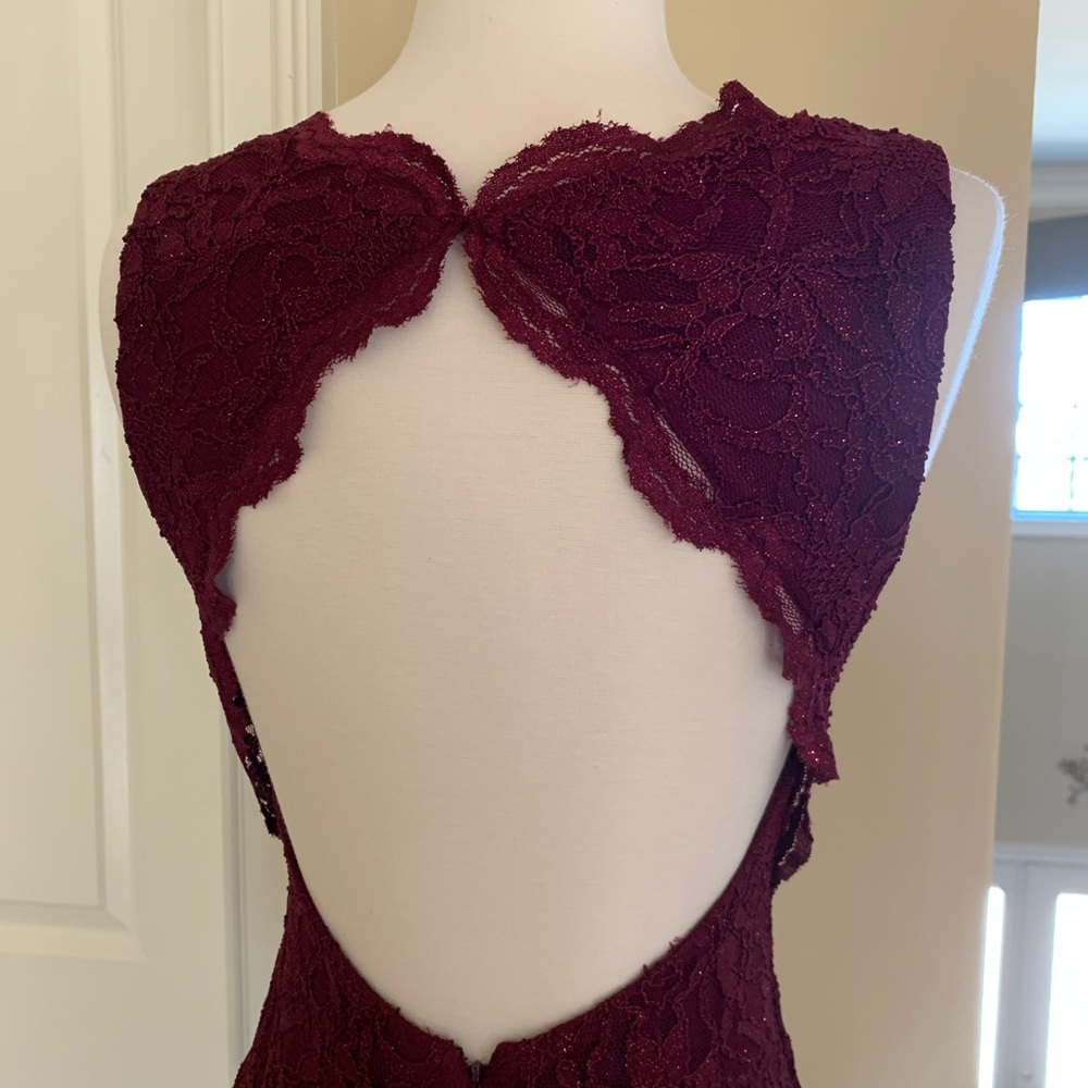 Glitter Red Evening Gown - Picture 6 of 7